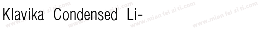 Klavika Condensed Li字体转换